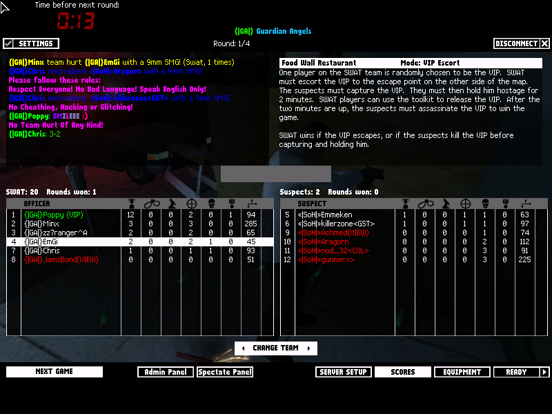 {|GA|} vs «|SoH|» (WON) Swat4-13