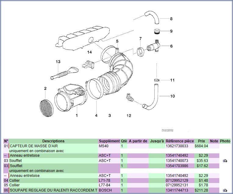 reference durite a air bmw e36 320i de 1997 Image210