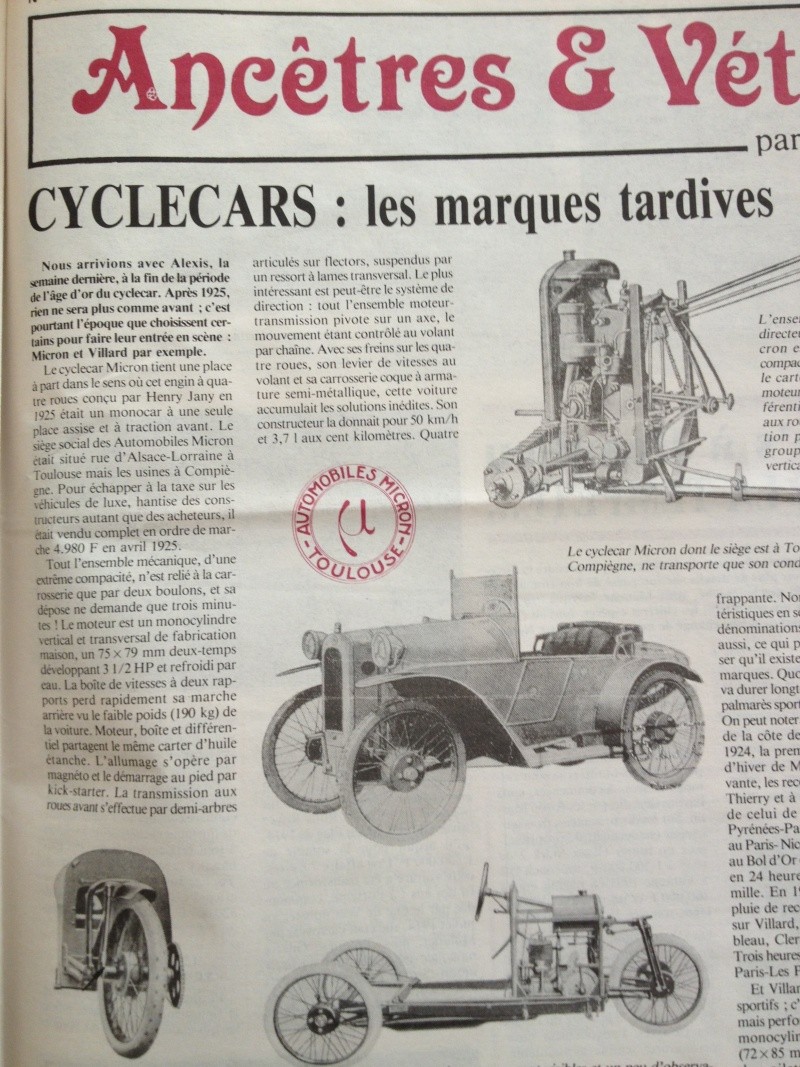 LE MICRON cyclecar Photo510