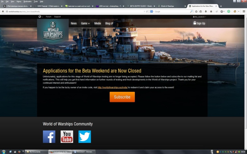 beta test ce week end sur world of warship !! Inscri10