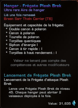 Hangar - Plesh Brek Frigate ultra rare et pas cher  Descri10