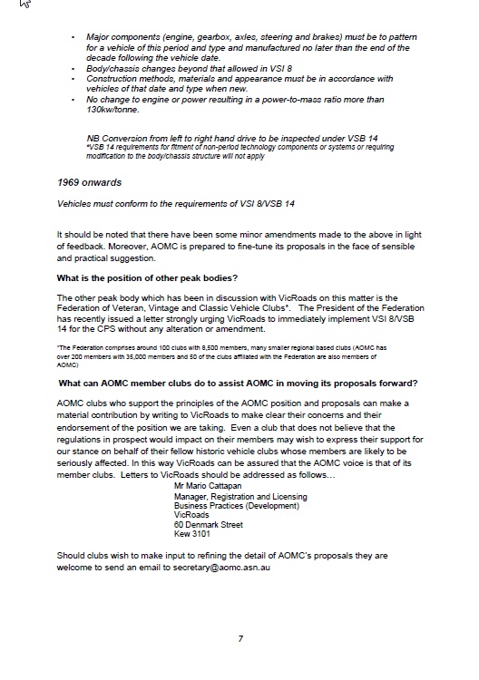 Proposed Changes to Club Permit Scheme Amoc710