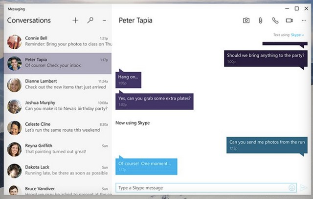 Microsoft tích hợp Skype vào Windows 10: có một iMessage dành cho Windows Micros10
