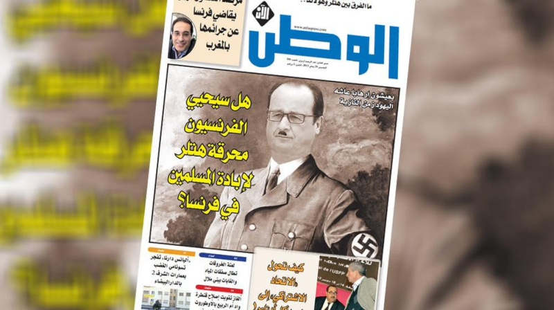 Un journal marocain habille Hollande en Hitler  Hitler10