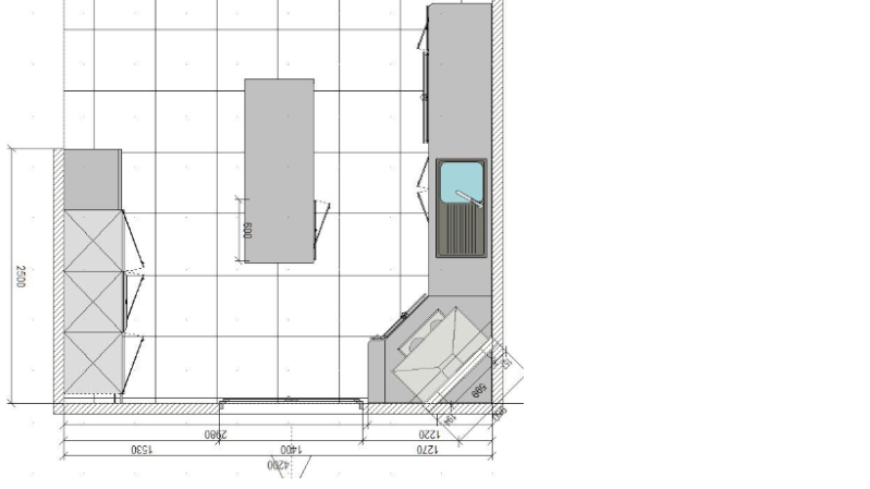 Aménagement d'un salon, séjour et si possible d'un bureau (pièce en longueur) Cuisin10