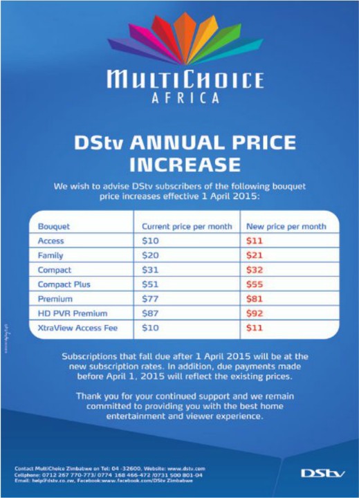 Your Thought About New Dstv Price ? Dstv110