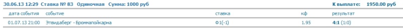 Скрин шоты ставок за 1 июля Dduddu19