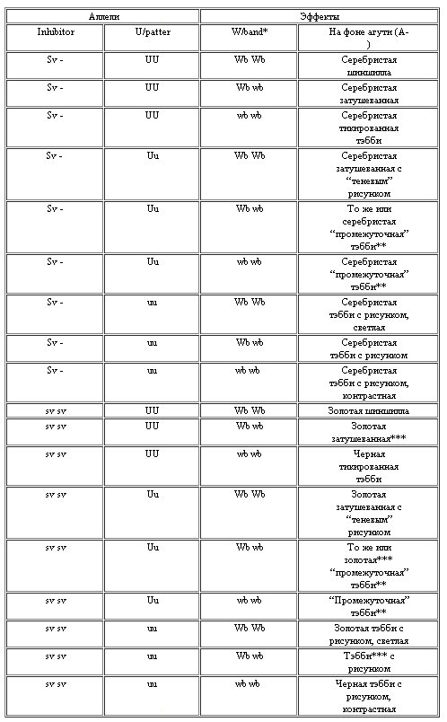 Генетика окрасов: ТИППИНГ И ТИКИНГ - ГЕНЕТИКА ВЗАИМОДЕЙСТВИЯ Dydddd11