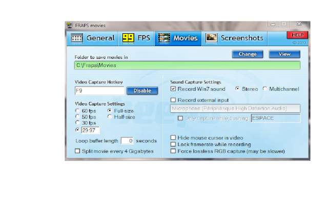 LOGICIEL POUR VIDEOS Fraps_10