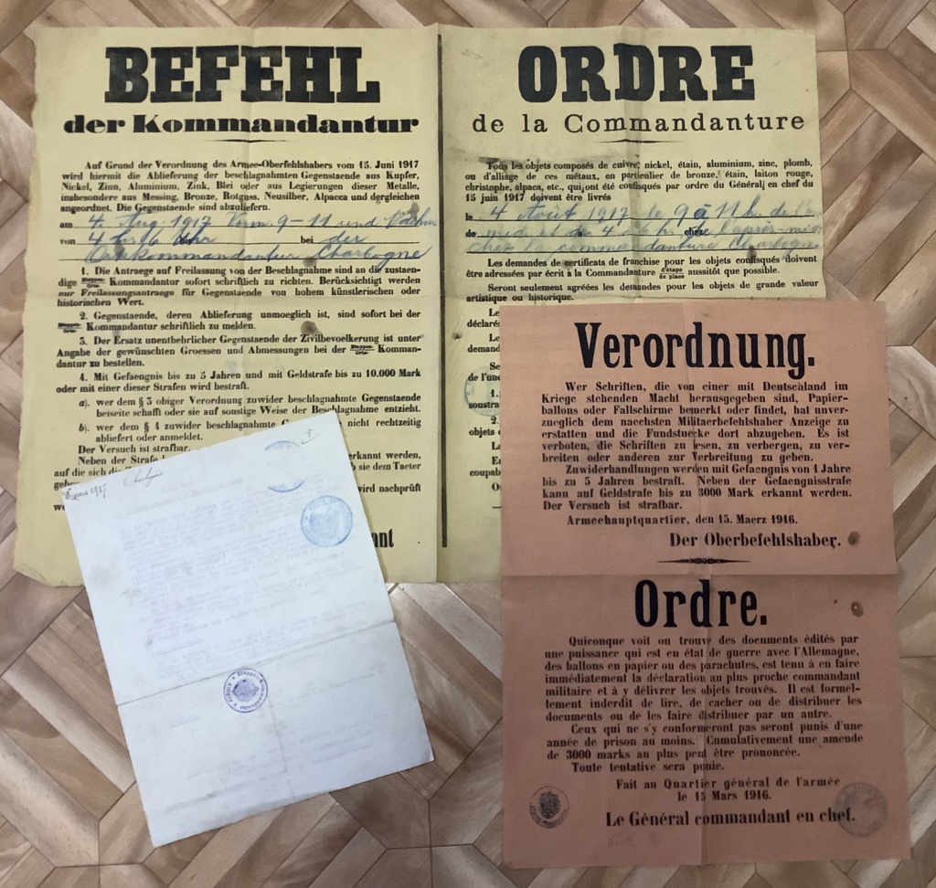 (M) Lot affiches/ document Kommandantür ATTIGNY - CHARBOGNE - VENDU Dd2d6a10