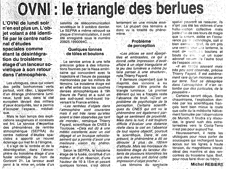 "Les dossiers surnaturels" : 5 novembre 1990 : La mystérieuse nuit 1990-111