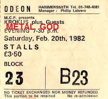KROKUS - 1982 / 02 / 20 - London, Hammersmith odeon 143