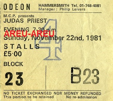 1981 / 11 / 22 - London, Hammersmith odeon 145