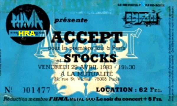 ACCEPT - 1983 / 04 / 29 - Paris, la mutualité 1zl98510