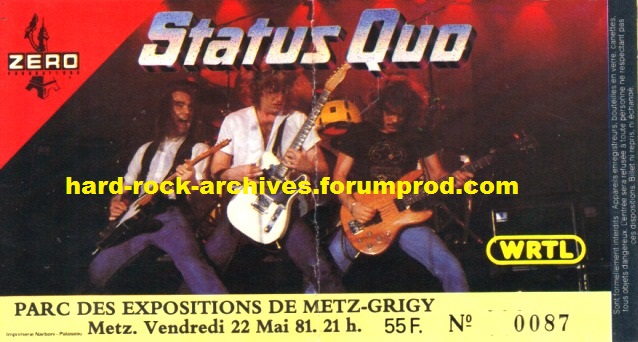 STATUS QUO - 1981 / 05 / 22 - Metz, parc des expositions A1610
