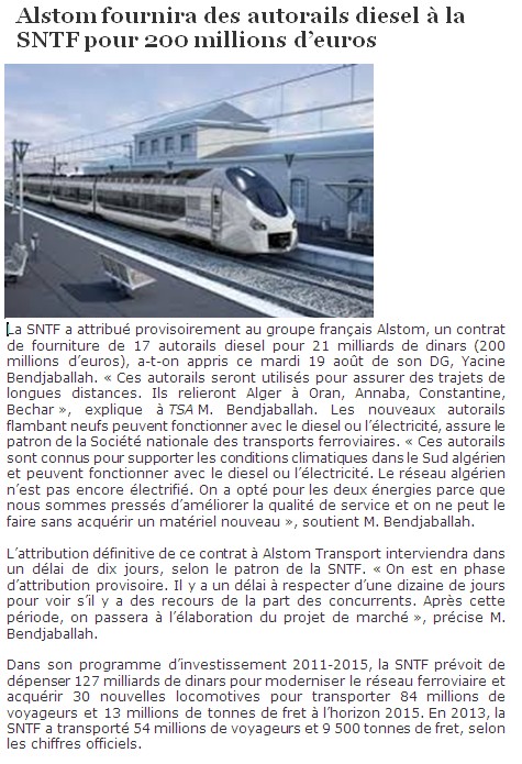 Alstom fournira des autorails diesel à la SNTF pour 200 millions d’euros Cvcv11