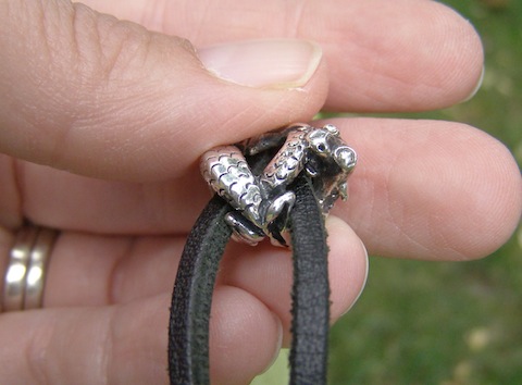 dragon - Baby dragon on a leather bracelet P7300015