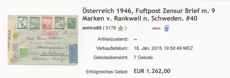 Posthornzeichnung - ANK 697-713 - Belege - Seite 2 Bild27