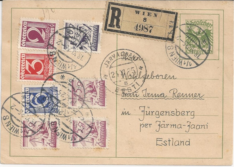 österreich - Bedarfspost Ganzsachen Österreich 1925-1938 Bild42