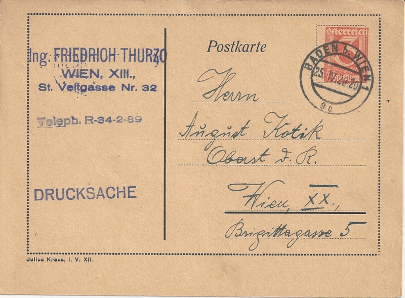 Bedarfspost Ganzsachen Österreich 1925-1938 Bild56