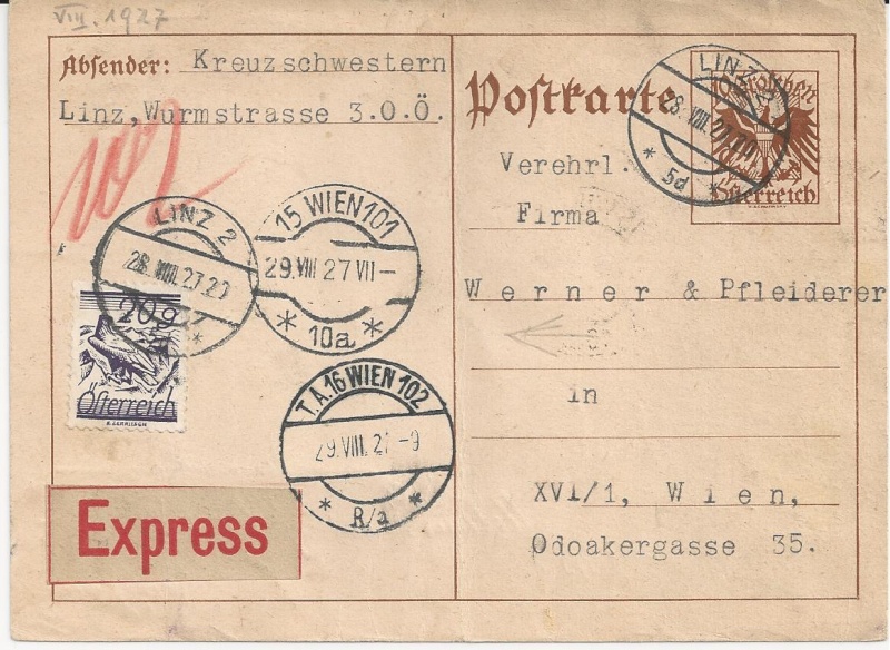 österreich - Bedarfspost Ganzsachen Österreich 1925-1938 Bild_242