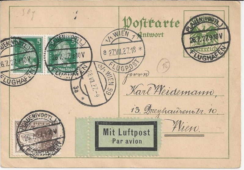 Österreich - Bedarfspost Ganzsachen Österreich 1925-1938 Bild_333