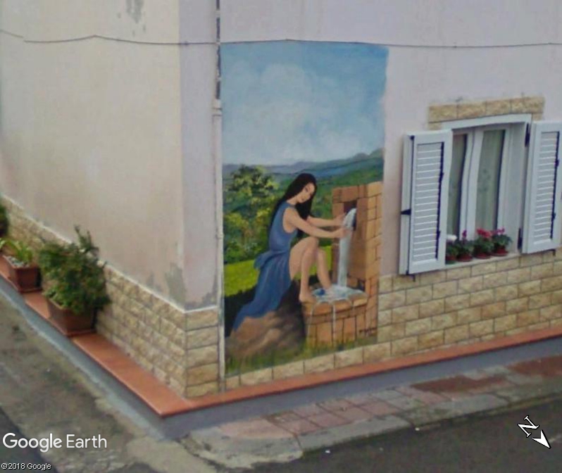 STREET VIEW : Peintures murales de l'île de Sardaigne - Italie. Romana10