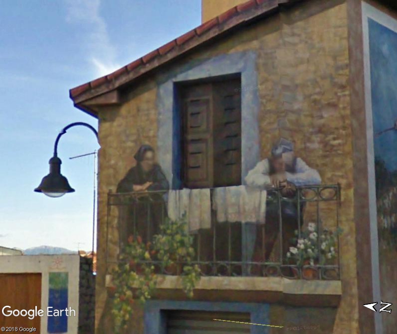 STREET VIEW : Peintures murales de l'île de Sardaigne - Italie. Sar_810