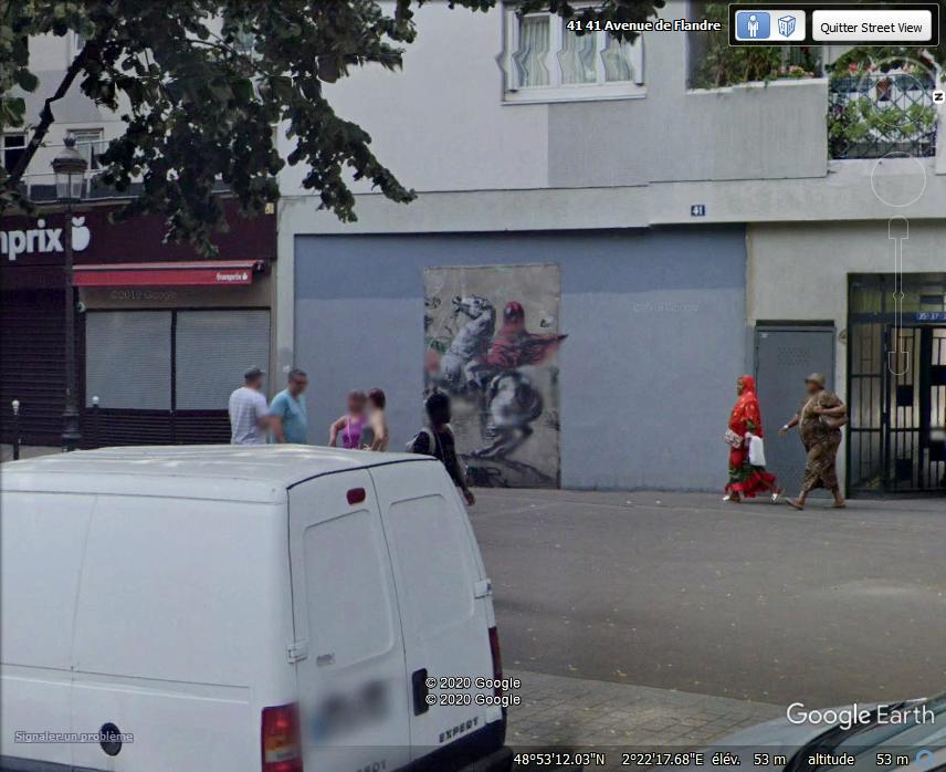 Oeuvres de Banksy sur Street View Zzzz50