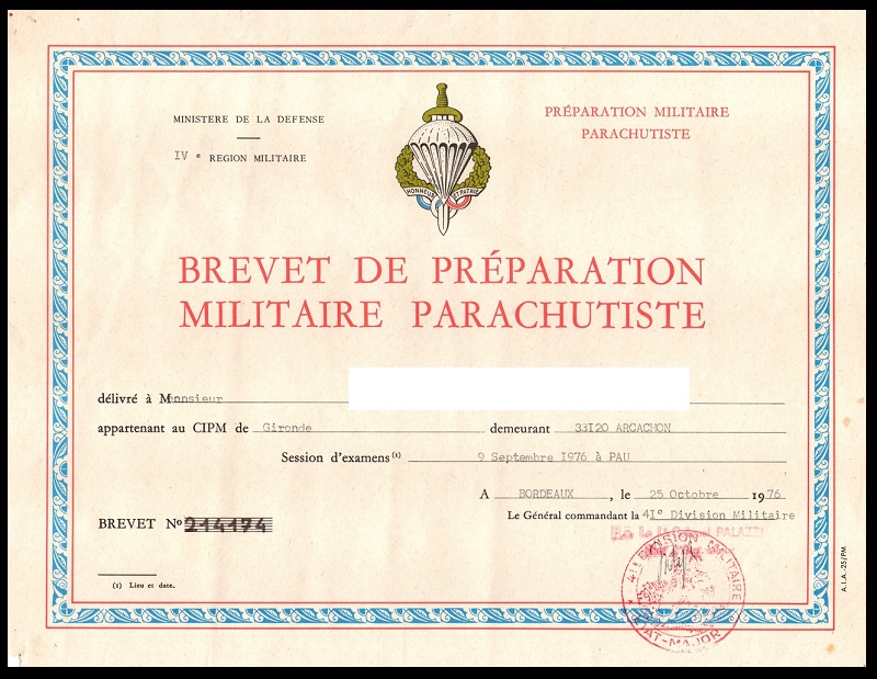 "Brevet de Préparation Militaire Parachutiste" Img04310