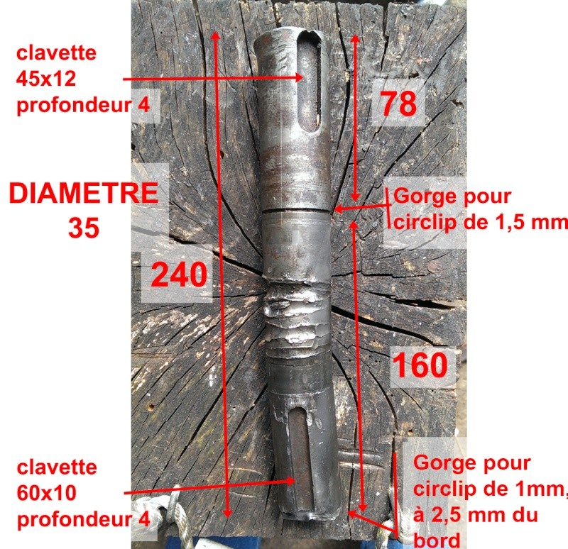 Epandeur à fumier LeBoulch RE-24 (1960) : pignon bloqué Cotes10