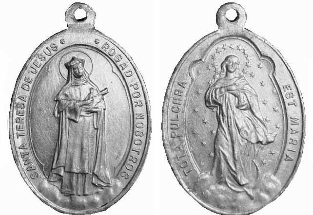 Recopilación medallas Orden Carmelitas Descalzas: Santa Teresa de Jesús Centau11