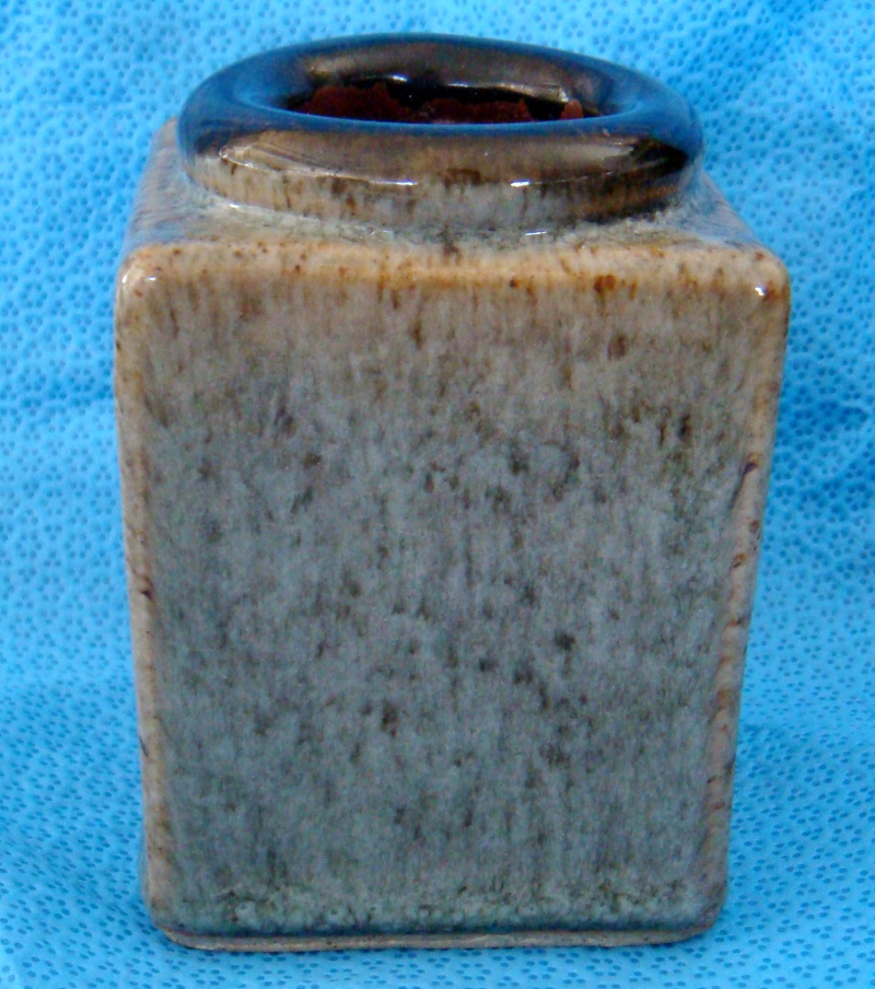 Stunning square bottle vase - is Ian Webster Dsc06416