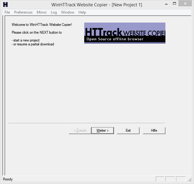 Website Mirroring/Backup Httrac10
