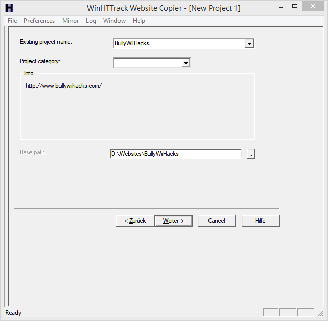 Website Mirroring/Backup Httrac11