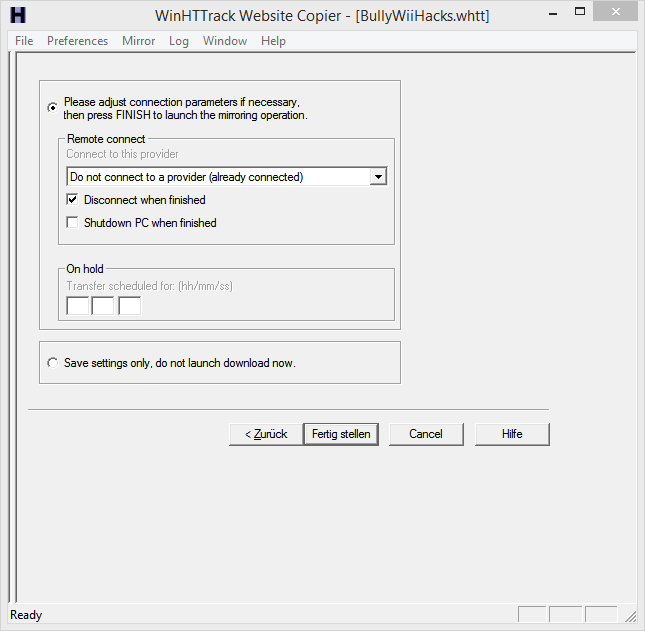 Website Mirroring/Backup Httrac14