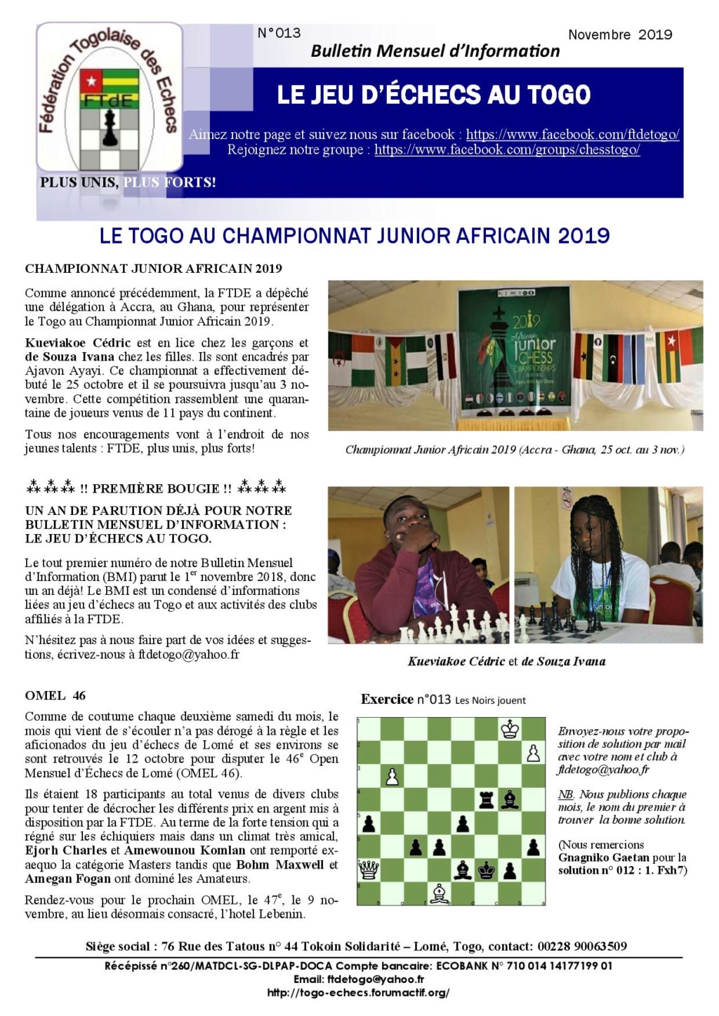 Le Bulletin Mensuel d'Information n° 013 nov 2019 Bmi_ft21