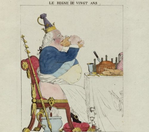 Les rois et reines caricaturés, les caricatures à l'époque de la Révolution française et de la Restauration Louis-11