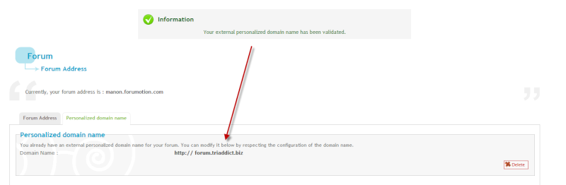 Domain transfer Cname310