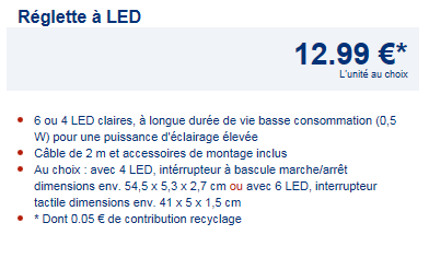 Eclairage LED 12v de Lidl Elec_210