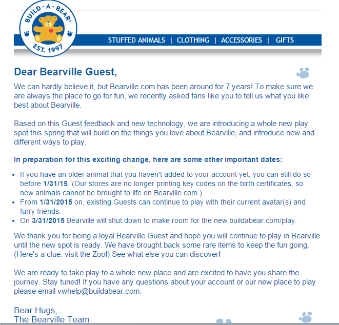 HOLY GUACOMOLE BEARVILLE IS NOT CLOSING I REPEAT BEARVILLE IS NOT CLOSING (sort of...) 111