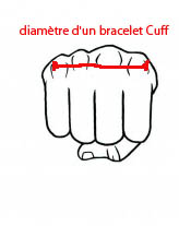 Bracelet manchette/cuff/esclave Mesure10