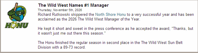 The Wild West Names #1 Manager Art810