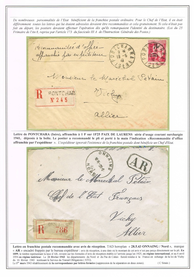 Lettre adressée au maréchal pétain "Président de la république" Ccf07010