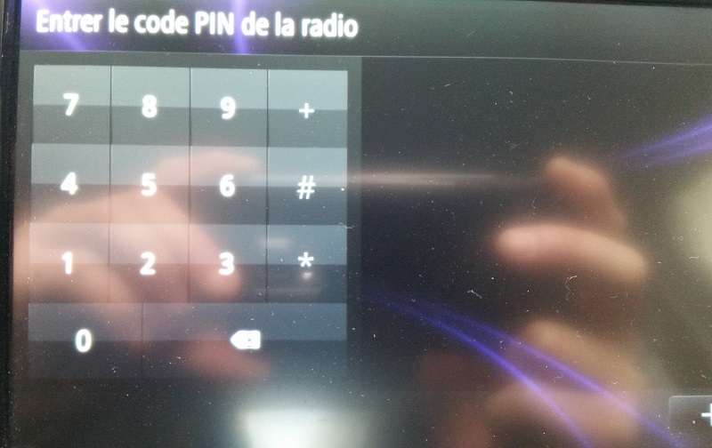 Entrer le code PIN de la radio Code_p10