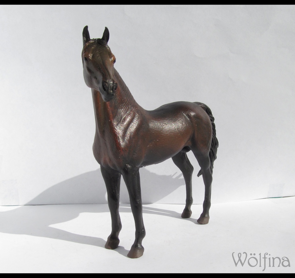 4 CollectA horses:Morgan, Standardbred Pacer Stallion, Clydestale, Thoroughbred Mare Img_6111