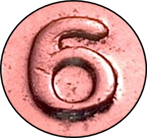 2006P - Éclat de Coin, "6" Partiellement Obstrué (Die Chip, Filled "6")  5_cent11