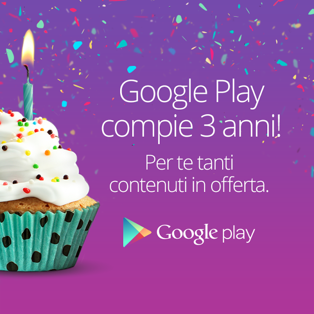 Google Play compie 3 anni Google14