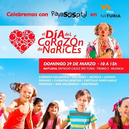 Fiesta " El día del corazón de narices " De Payasospital. En Valencia. 29 de marzo de 2015. Payaso10