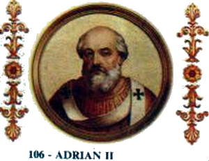 Chronologie des papes - Adrien II Adrian10